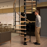 Scara Cyva spirala cu palier - fag masiv, 3 diametre